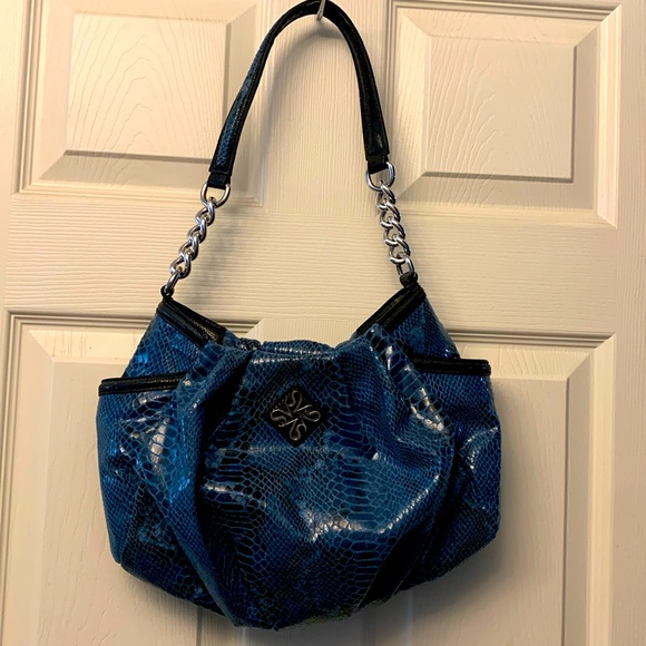 Simply Vera Vera Wang Handbags - Simply Vera by Vera Wang Purse. Blue Snake Skin
